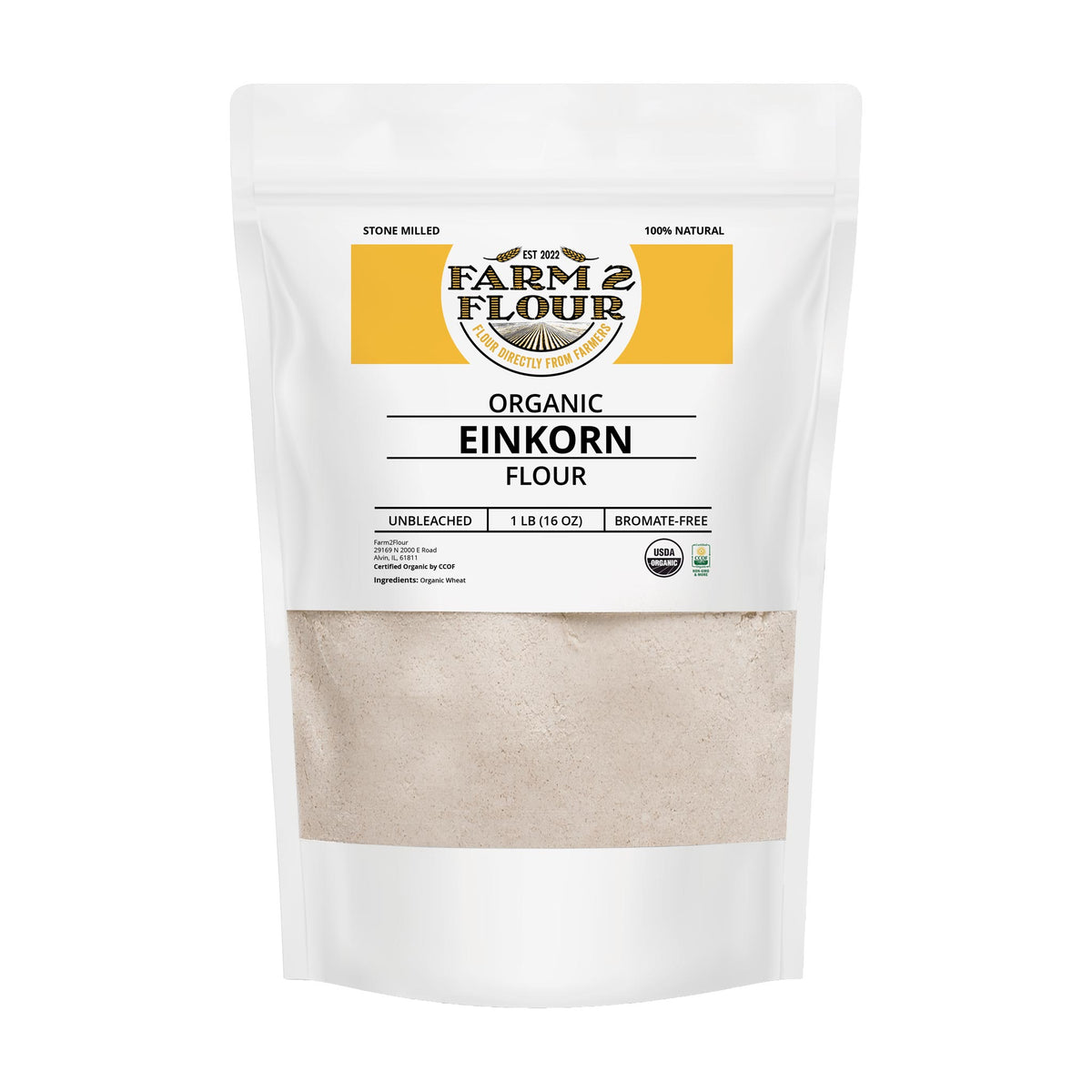 100% Organic Einkorn Flour