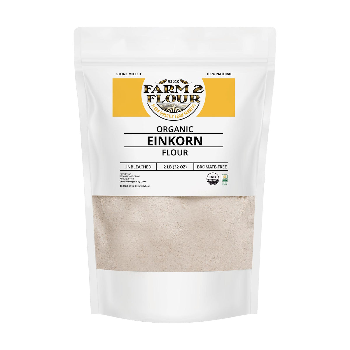 100% Organic Einkorn Flour