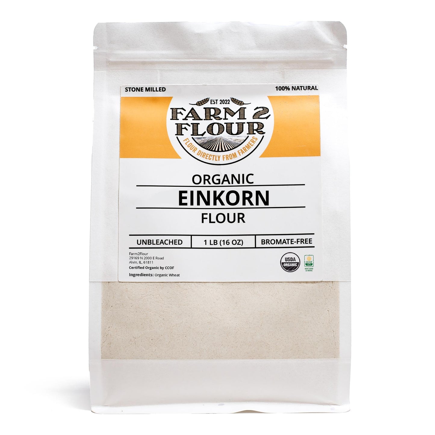 100% Organic Einkorn Flour