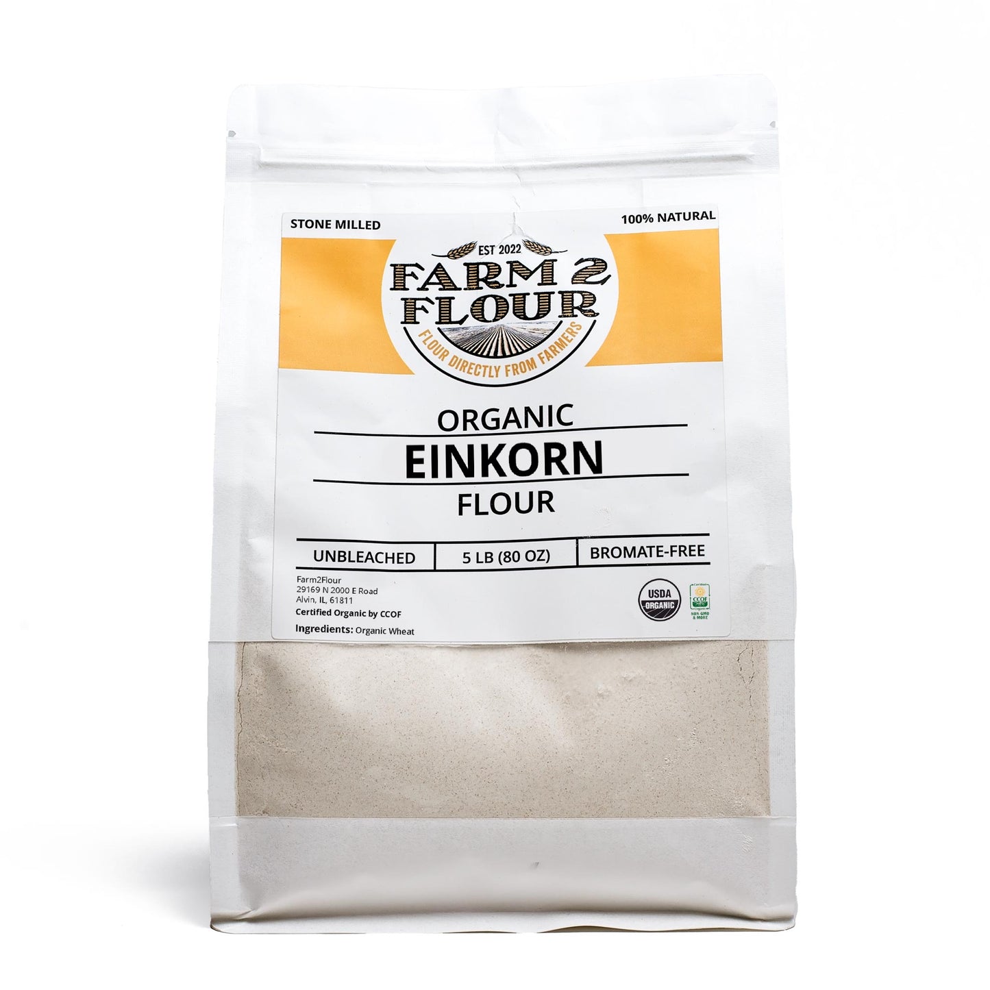 100% Organic Einkorn Flour