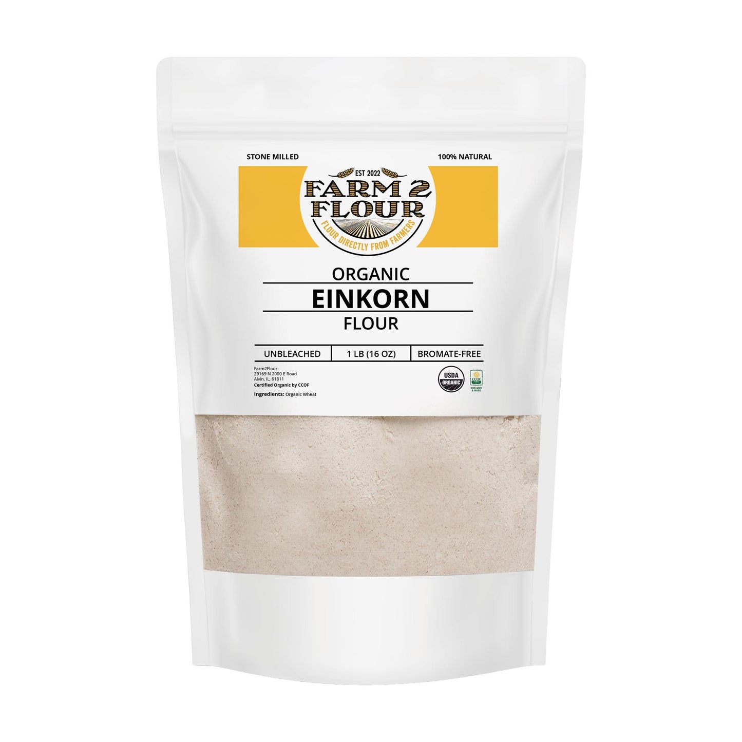 100% Organic Einkorn Flour