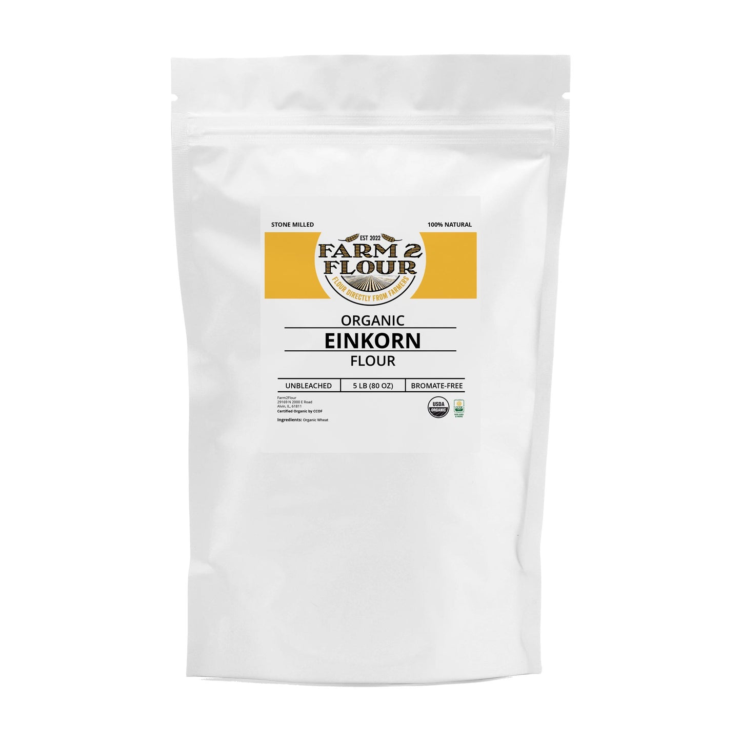 100% Organic Einkorn Flour