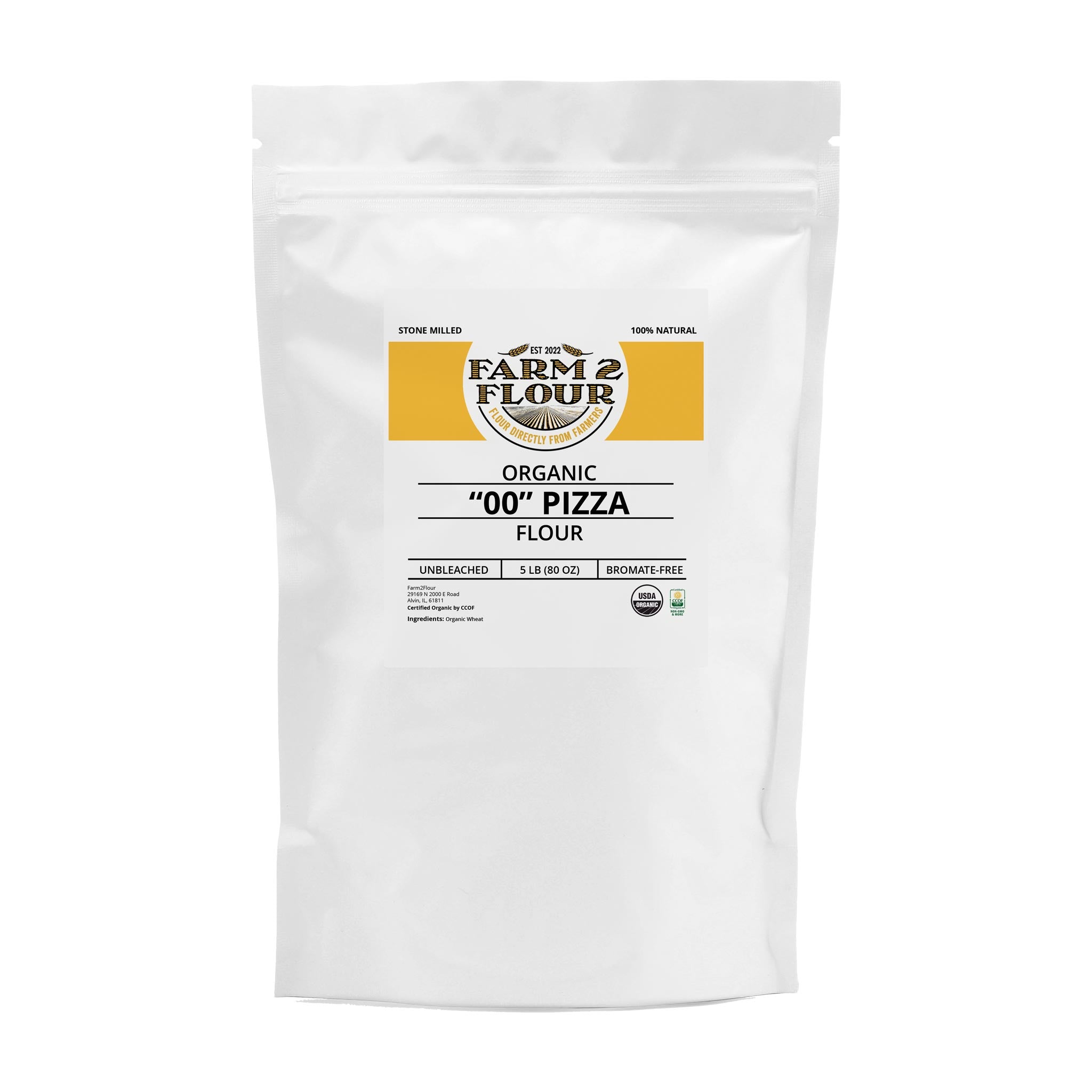 Organic '00' Pizza Flour | Pure & Freshly Stone-Milled – Farm2Flour
